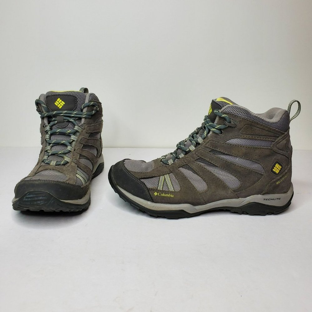 Columbia Techlite Hiking Shoes Waterproof Size 8 BL6024-060 Omni-Tech Grey